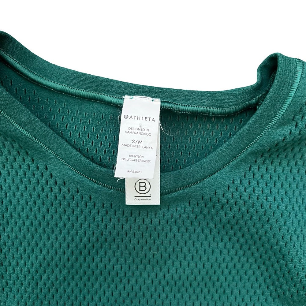 Athleta Pavana Crop Tank Emerald Green Workout Top S/M - Picture 5 of 5